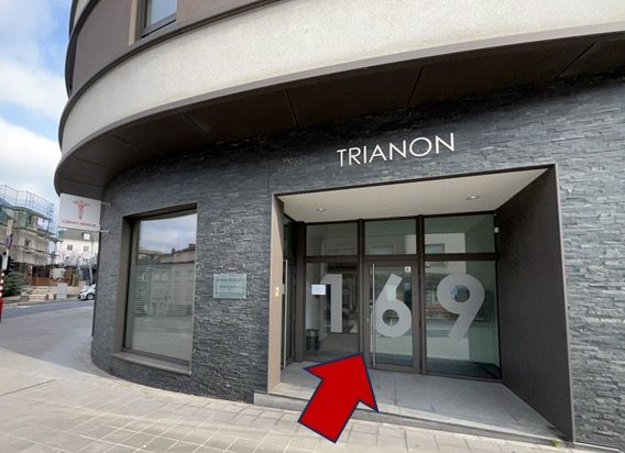 Entrance of the Trianon building, number 169