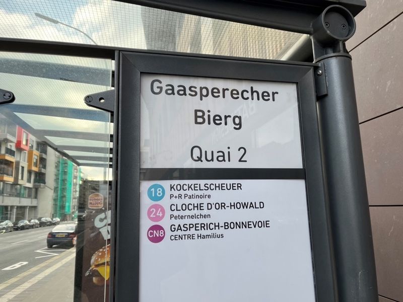 “Gaasperecher Bierg” bus stop, platform 2
